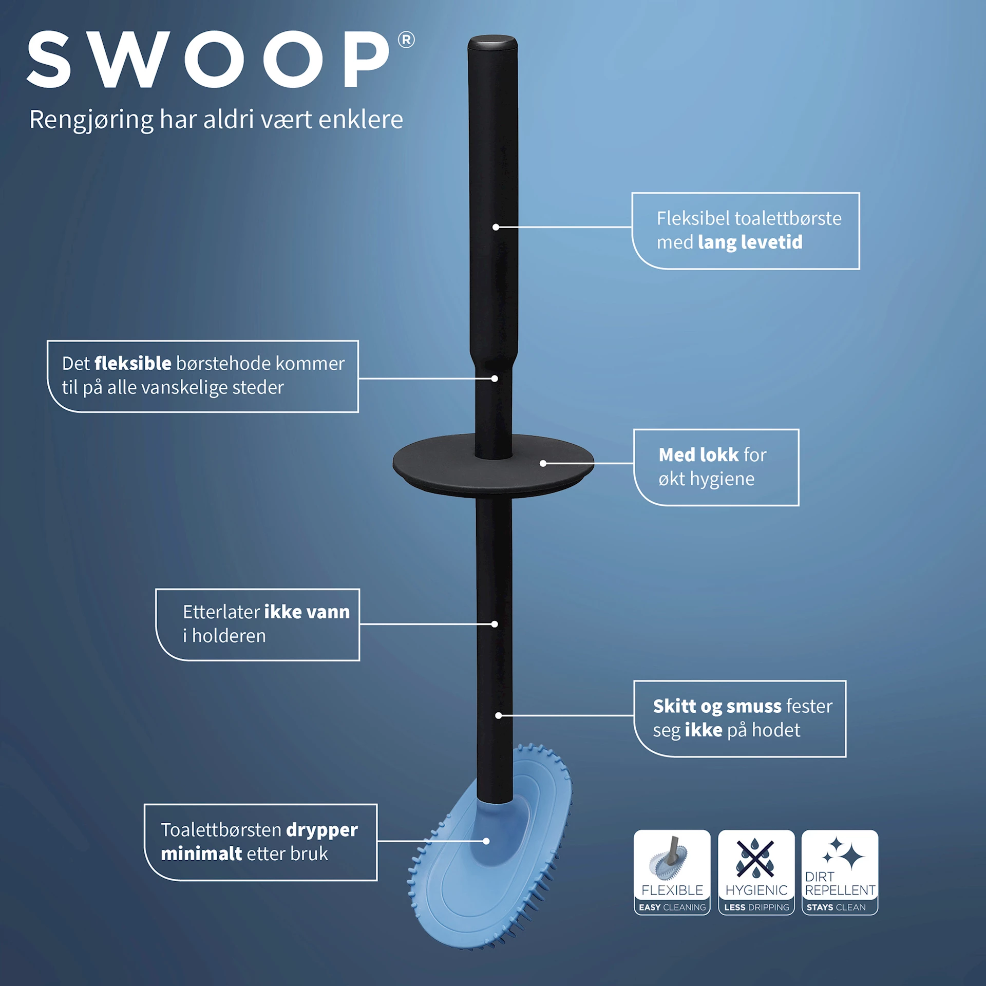 ARTT329612 - Tiger Swoop toalettbørste løs, sort - 