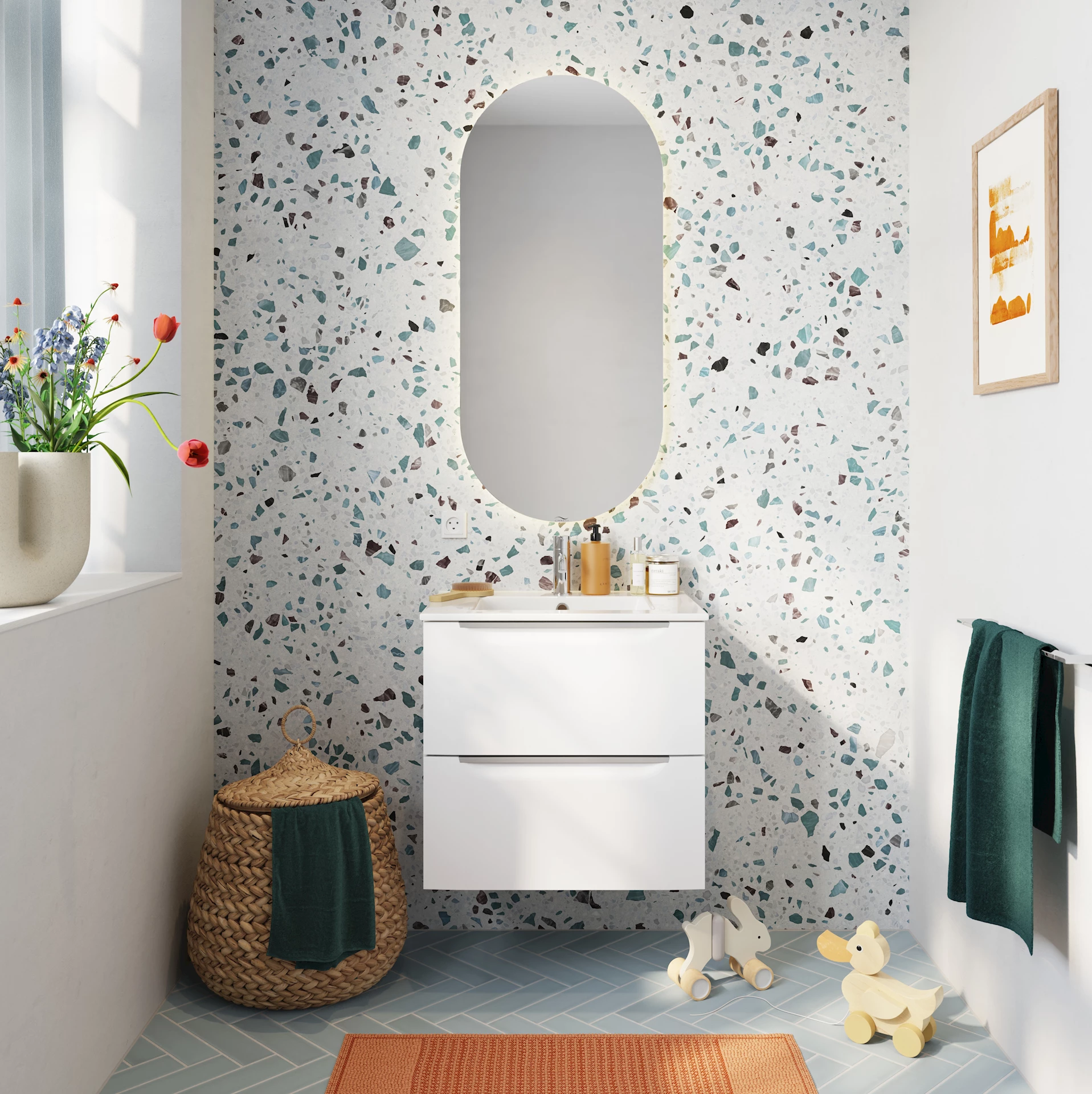 ART428 - Mari Smal 60 Hvit matt - 